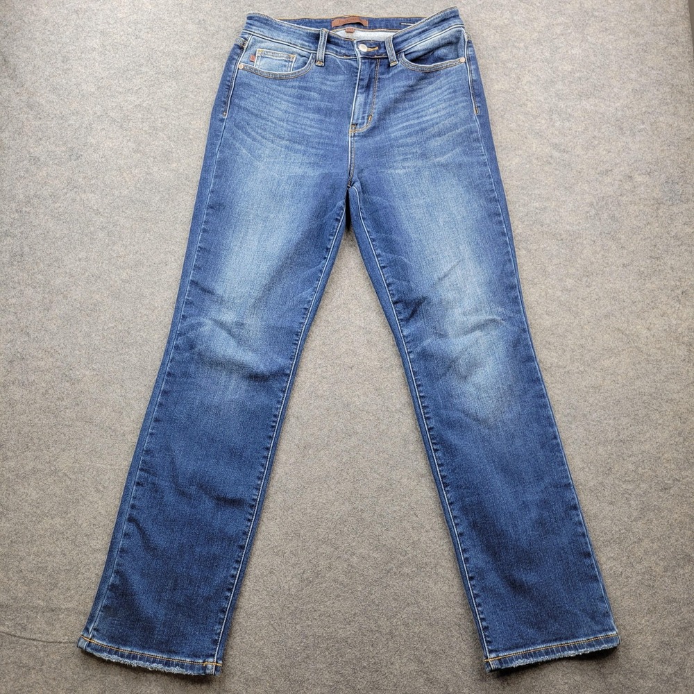 Judy Blue Jeans‎ Womens 9/29 Medium Wash Mid Rise Straight Stretch Denim Pants
